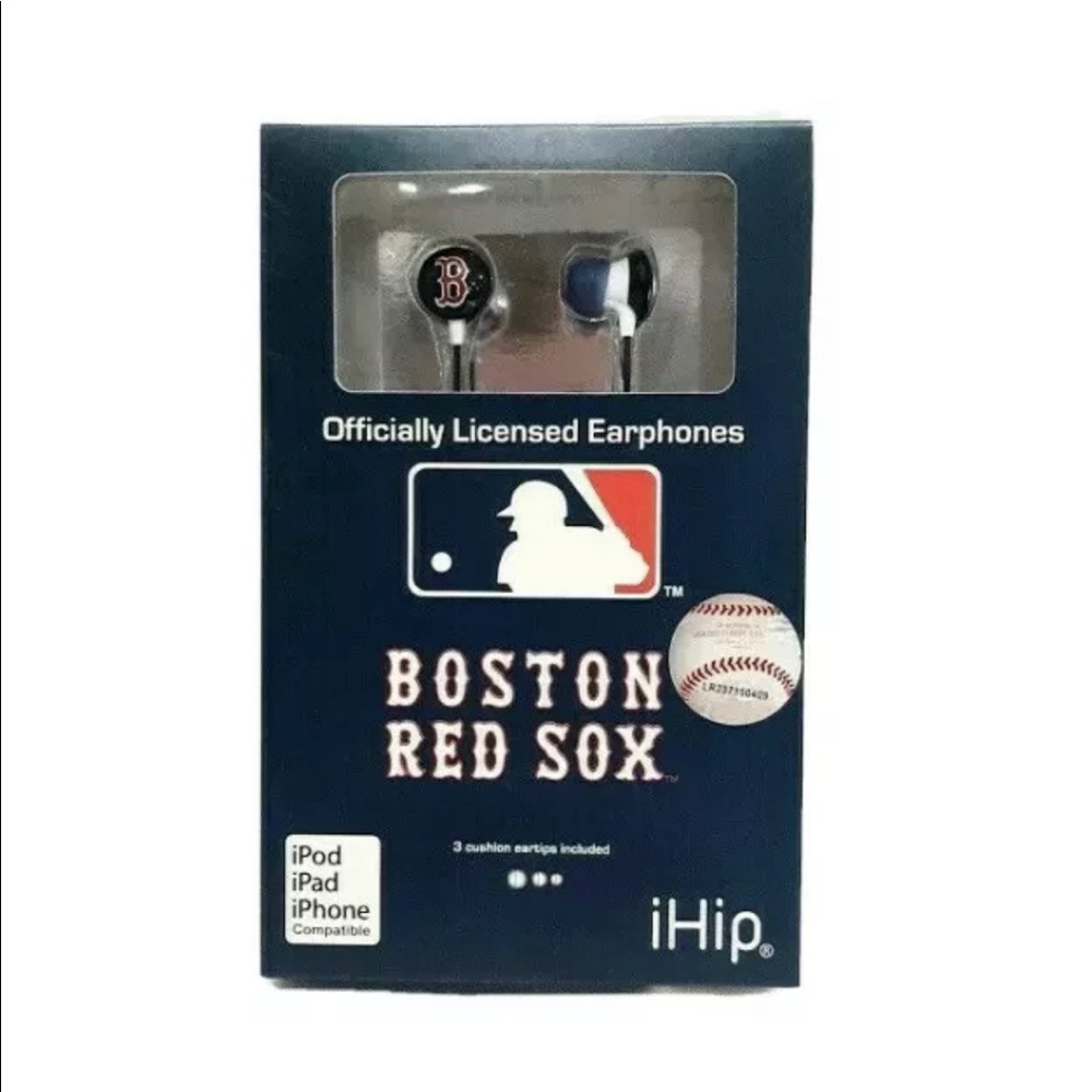 Boston Red Sox Ear Buds Zeikos iHip MLF10169BS MLB Blue/Red NIB